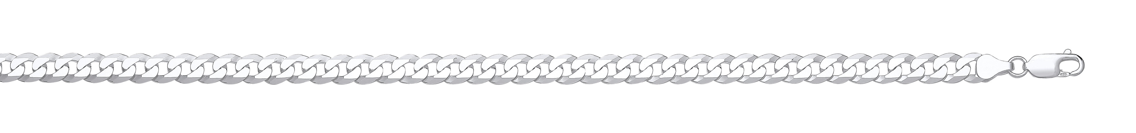 Silver 7mm Economy Flat Curb Chain