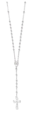 Silver Rosary Beads 24"