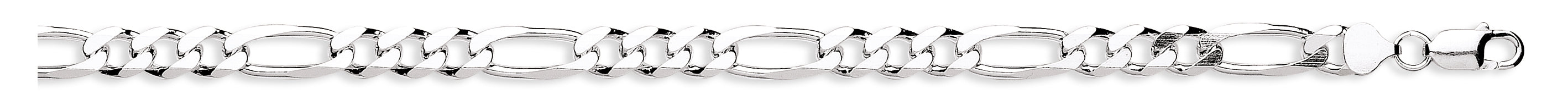 Silver 9mm Figaro Chains/Gents Bracelet