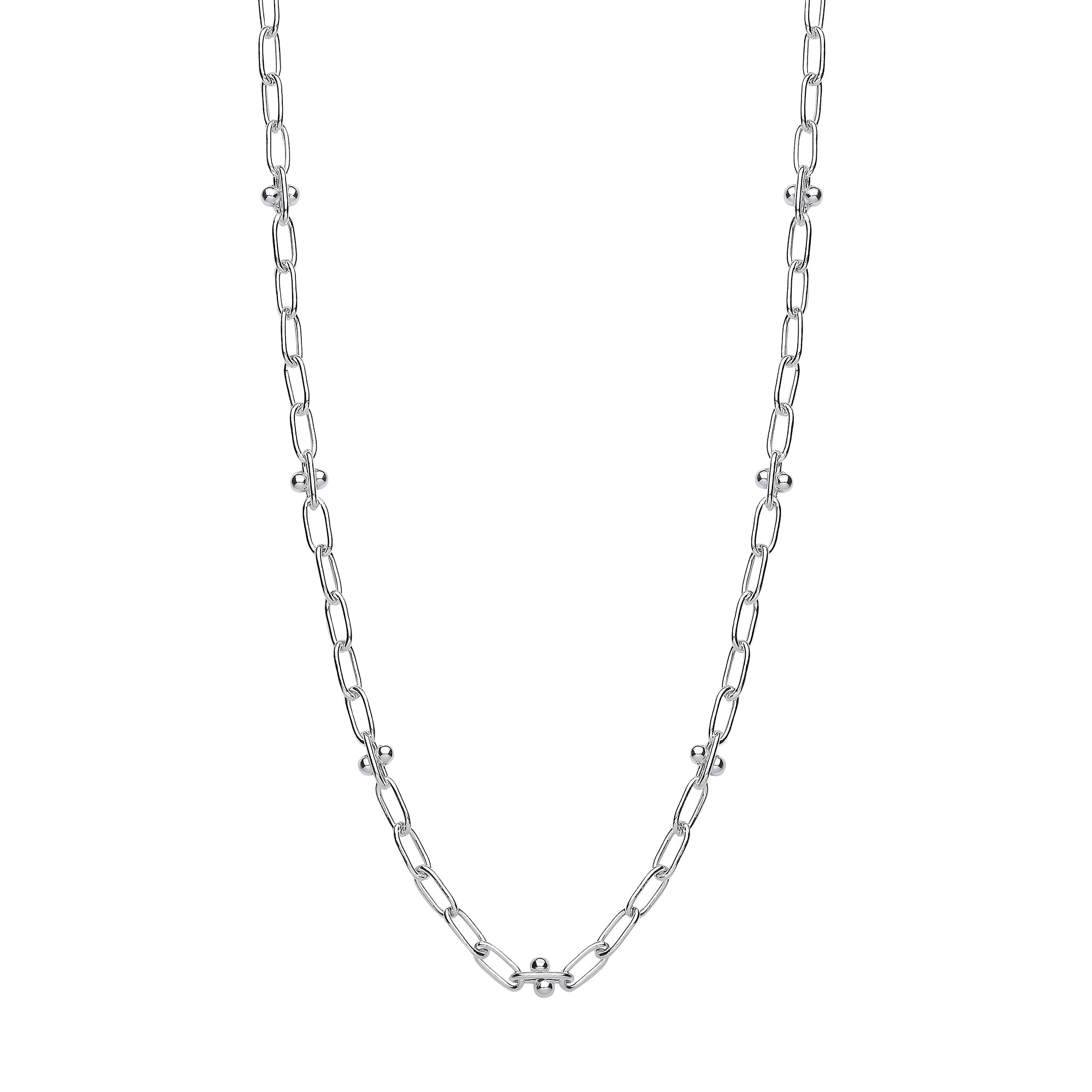 Silver Fancy Link Necklace