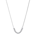 Silver Necklace with Beads on Belcher and Popcorn Chains