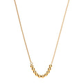 Silver YG Plated Necklace with Beads on Belcher and Popcorn Chains