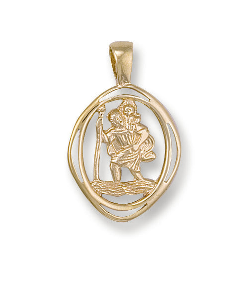 Y/G Cut Out St Christopher Pendant
