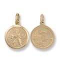 Y/G Double Sided St Christopher Pendant