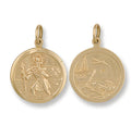 Y/G Double Sided St Christopher Pendant