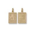Y/G Rectangular Shaped St Christopher Pendant