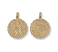 Y/G Double Sided Fancy St Christopher Pendant