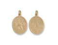 Y/G Double Sided Oval Shaped St Christopher Pendant