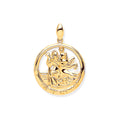 Y/G St Christopher Round Cut Out Protect Us Medal