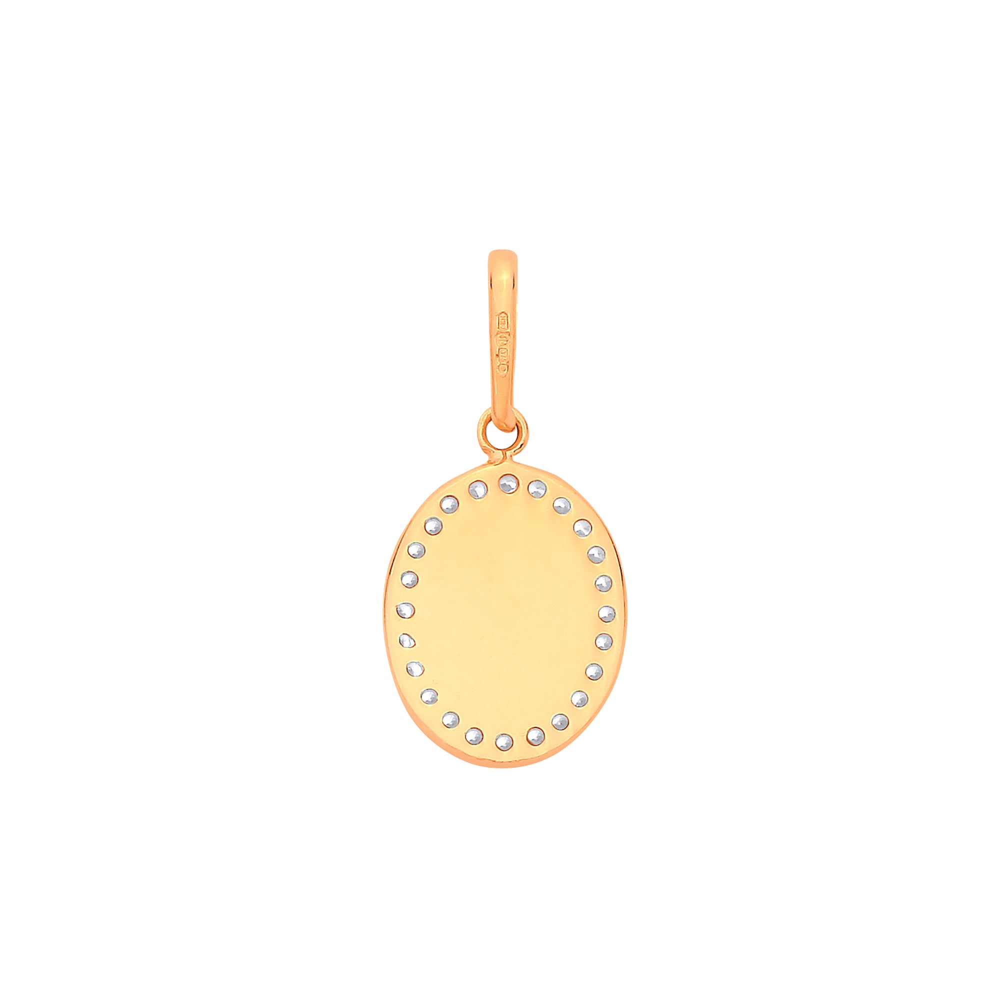 Y/G Miraculous Medallion CZ Pendant