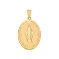 Y/G Virgin Mary Hollow Medallion