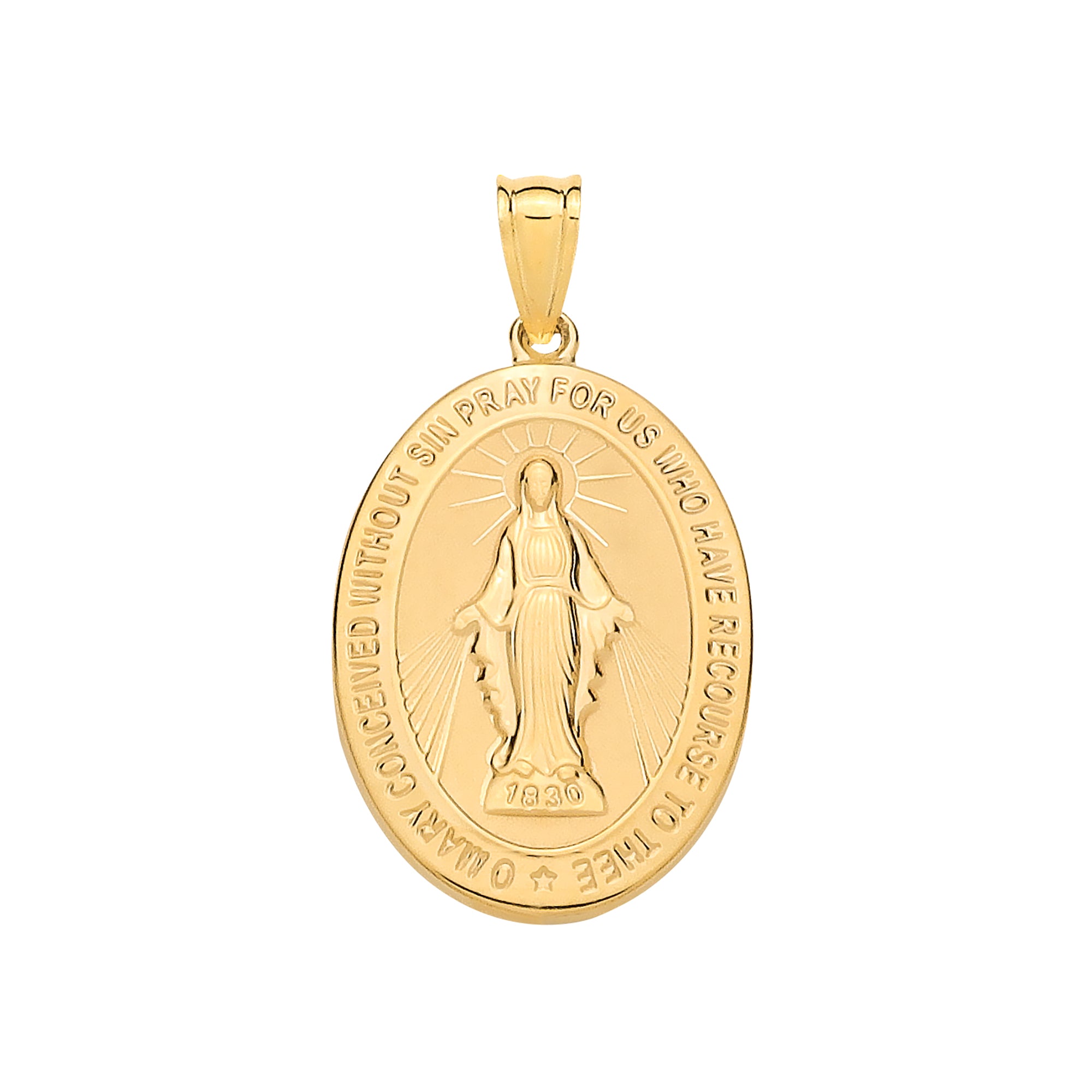 Y/G Virgin Mary Hollow Medallion