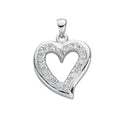 Silver Cz Heart Pendant