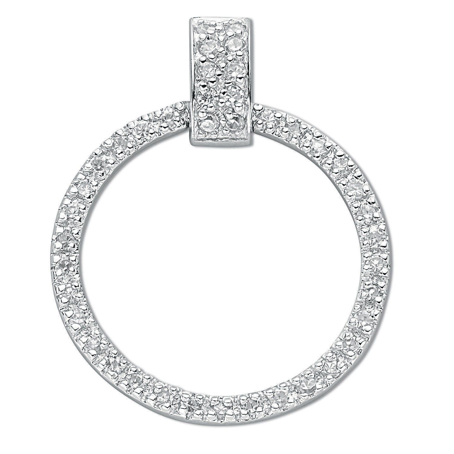 Silver Eternity Cz Pendant