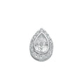 Silver Pear Cut Cz Cluster Drop Pendant