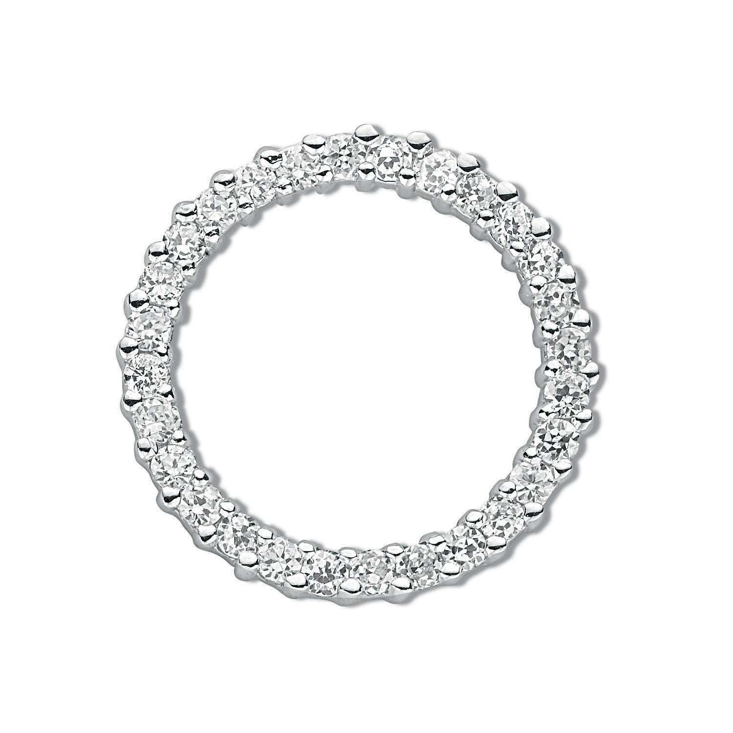 Silver Cz Circle of Life Pendant
