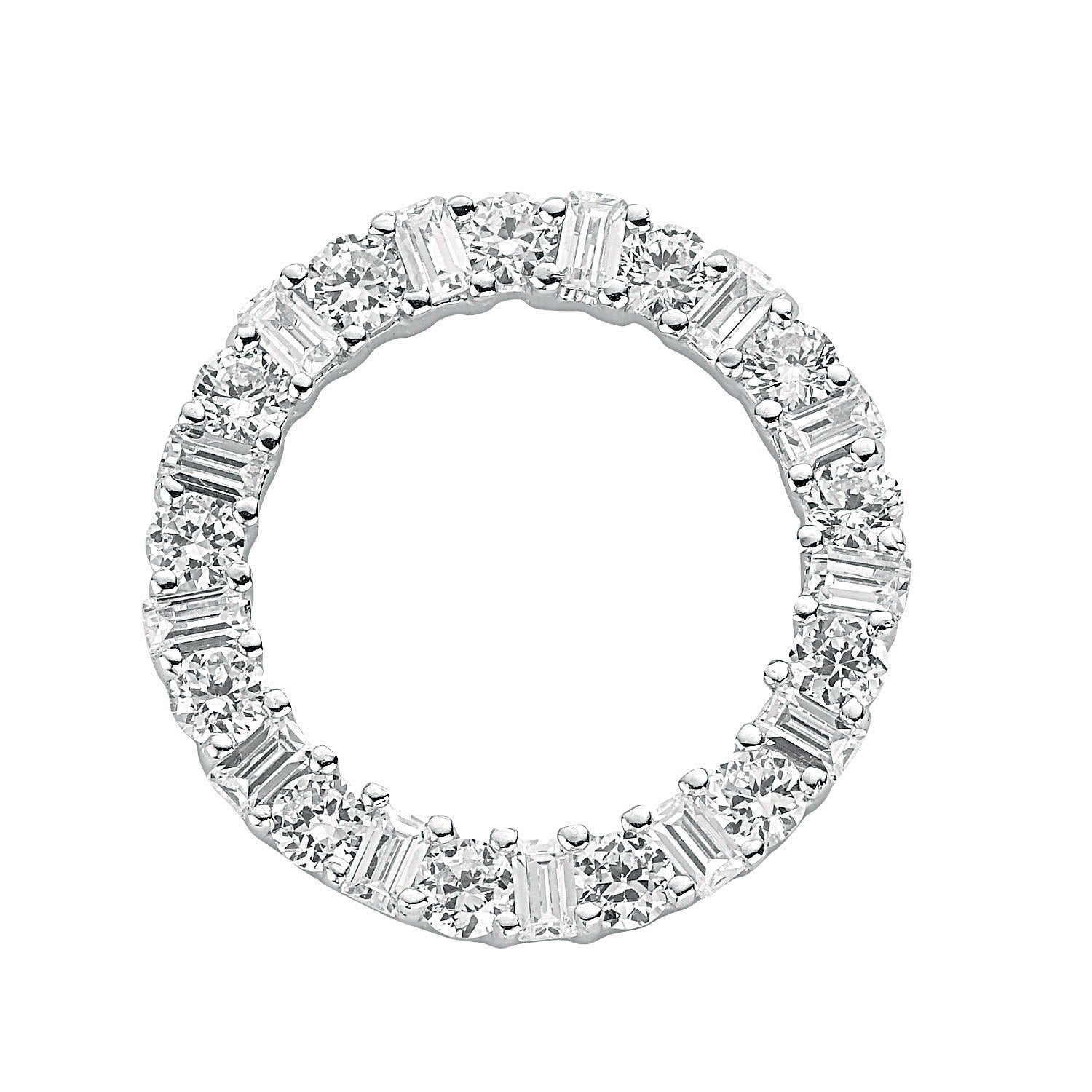 Silver Eternity Cz Pendant