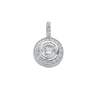 Silver Cz Cluster Drop Pendant