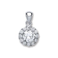Silver Round Cz Pendant