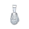 Silver Boxing Glove Cz Pendant