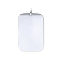 Silver Solid Dog Tag Pendant