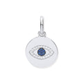 Silver Evil Eye CZ Drop Pendant