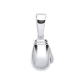 Silver Plain Boxing Glove Drop Pendant