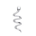 Silver Snake CZ Drop Pendant