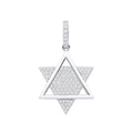 Silver Star of David CZ Pendant