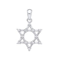 Silver CZs Star of David Pendant