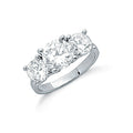 Silver Claw Set Cz Trilogy Ring