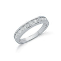 Silver Channel Set Cz Half Eternity Ring