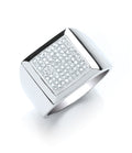 Silver Gents Cz Ring