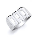 Silver DAD Barked Side Ring
