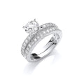 Silver Bridal Set Cz Rings