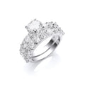 Silver Bridal Set Cz Rings