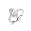 Silver Set Cz Ring