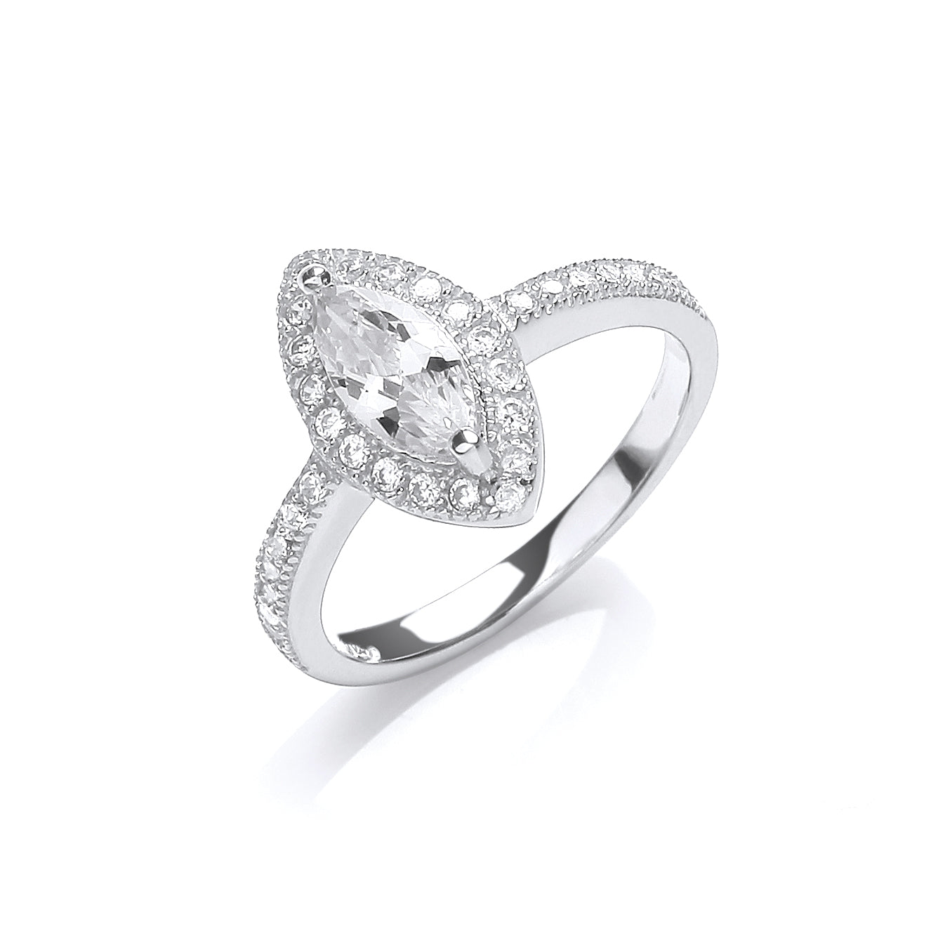 Silver Set Cz Ring