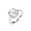 Silver Cushion Centre Cz Ring