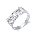 Silver MUM Cz ID Side Ring