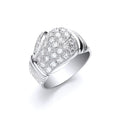 Silver Cz Boxing Glove Gents Ring