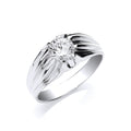 Silver Gents S/S Cz Ring
