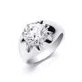 Silver Gents S/S Cz Ring