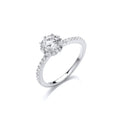 Silver Solitare Cz Ring