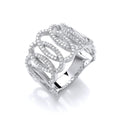 Silver Fancy Cz Ring