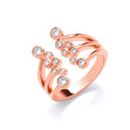 Silver RG Coated Open Top Cz Ring