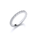 Silver Round Cz Full ET Single Row Ring
