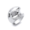 Silver CZ Frill Ring