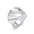 Silver CZ Fancy Ring