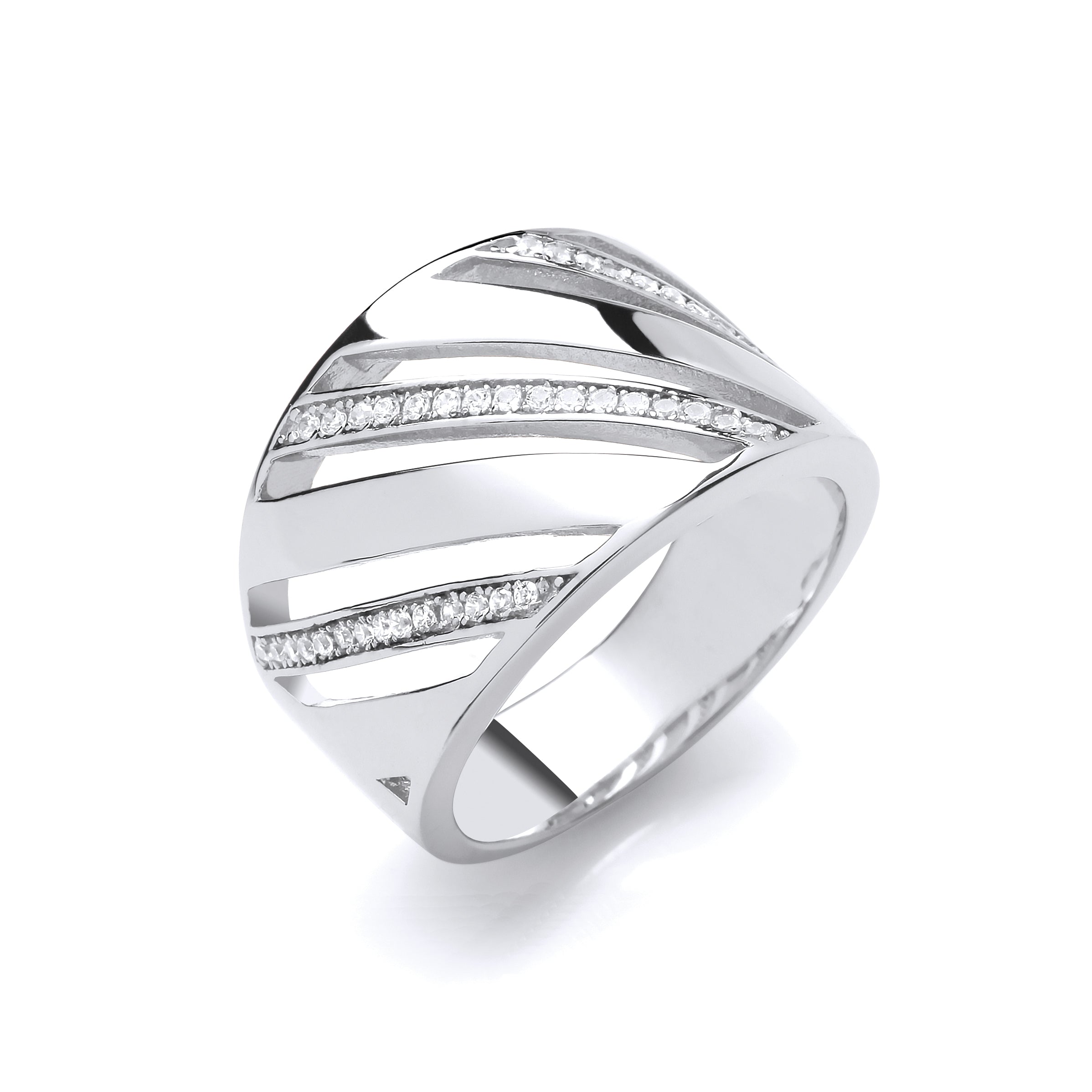 Silver CZ Fancy Ring